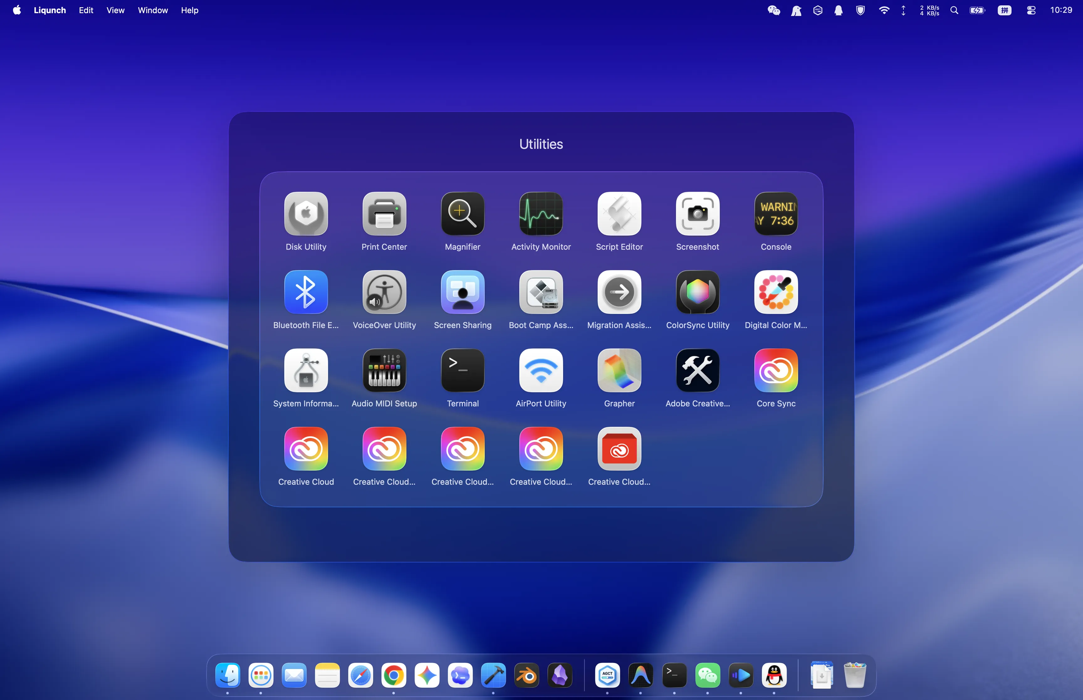 Liqunch app launcher on macOS
