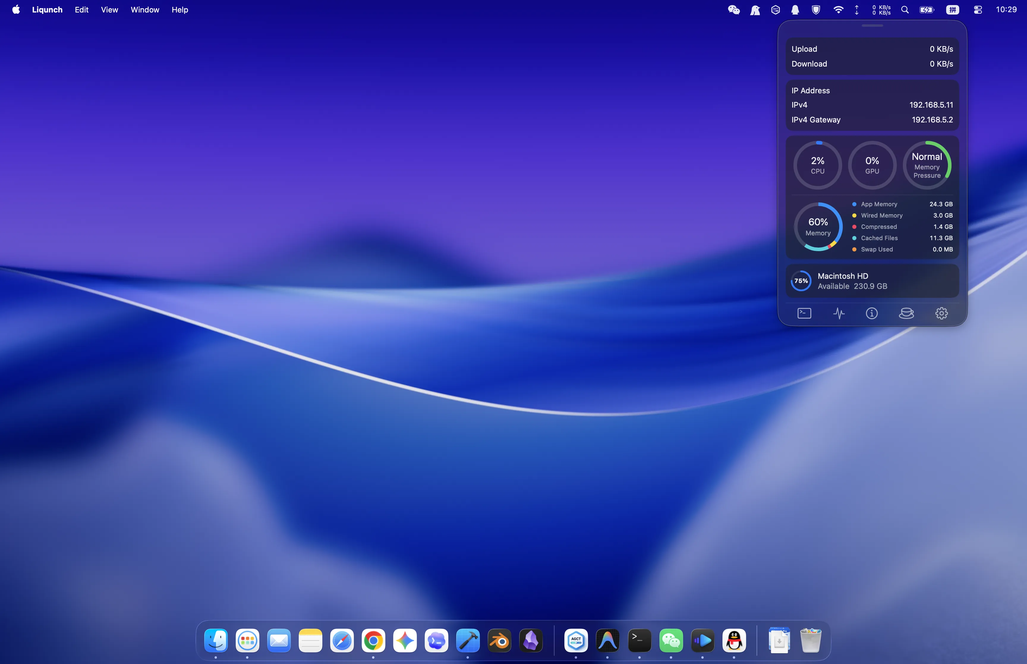 Liqunch app launcher on macOS